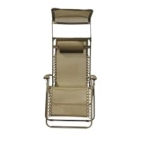 Bliss Extra Wide Gravity Free Folding Recliner with Canopy