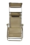 Bliss Hammocks Extra Wide Gravity Free Recliner With Canopy Shade Tan Bliss Hammocks Extra Wide Gravity Free Recliner With Canopy Shade - Tan