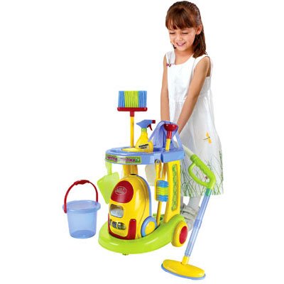 Childrens Toyshop  Toys : My Cleaning Trolley Set with Hand Vacuum Cleaner