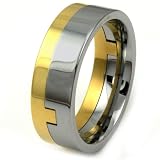 Tungsten Carbide Ring High Polished 2 in 1 Ring (8.0mm) - Sizes 8 -13