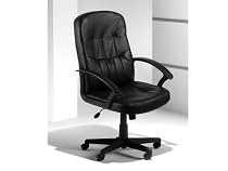 Cavalier black leather faced managers chair, EACH