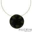 PILGRIM SKANDERBORG, DENMARK Stylish Necklace Well Made in Yellow Base metal and Green Enamel. Total item weight 50.9g Length adjustable