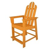Polywood Outdoor Furniture Long Island Counter Chair, Tangerine - Recycled Plastic Materials - B002HHKIIS