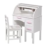 Kid's Top Desk And Chair Set - White Finish