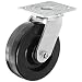 Albion 16 Series 6" Diameter Phenolic Wheel Medium Heavy Duty Zinc Plate Swivel Caster, Roller Bearing, 4-1/2" Length X 4" Width Plate, 1200 lbs Capacity (Pack of 4)