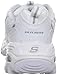 Skechers Sport Women's D'Lites Lace-Up Sneaker, White/Silver,10 M US