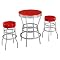 Soda Shoppe Collection - Red with Silver Base
