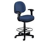 Drafting Chair - Lite Use Computer Task Chair with Arms and Drafting Kit - OFM - 150-AA-DK