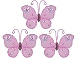 3 x 3 Butterfly Craft Decorations - Pink Adelaide Butterflies