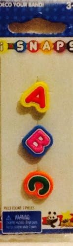 i SNAPS Button Charms! 3 Replacements, or Additions for i SNAPS Rubber Bracelet Band! Letters A, B, C!!
