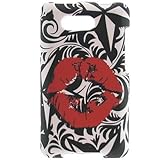 Crystal Hard BLACK / WHITE RUBBERIZED With BIG KISS Desing Faceplate Cover  ....