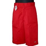 (ディッキーズ) Dickies セルフォンポケット付きワークショートパンツ ＃42283 レッド 30インチ