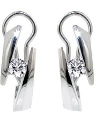 0.60 CT TW Large Diamond Hoops/Huggies in 14K White Gold