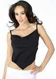Tiny Revealing Backless Draped Spaghetti Strapped Top from Hot Fash Tops - MESMERIZE Black