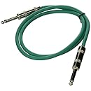 Seismic Audio SASTSX-3Green-6PK 3-Feet TS 1/4-Inch Guitar, Instrument, or Patch Cable, Green