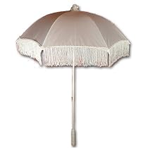 Beautiful White Victorian Parasol with Fringe