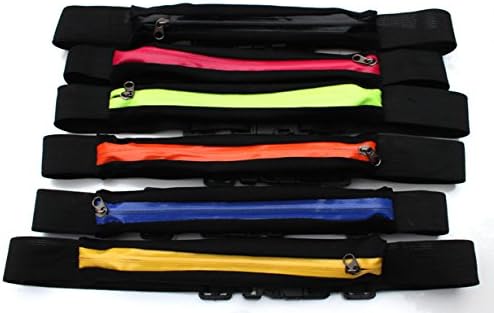 Airthea® 3-Pack Colorful Single Pockets Mini Lightweight Sports Running Waist Pack Runner Belt Travel Fitness Cycling Waist Bag Purse Pouch Belt Fanny pack