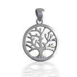 Bling Jewelry Sterling Silver Inspirational Tree Pendant Necklace w Box Chain 18