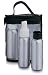 Lewis N. Clark Aluminum Travel Bottle 3 Piece Set, Silver