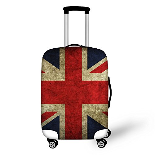 FOR U DESIGNS 26-30 Inch Unisex Women Men UK Flag Personalized Luggage Suitcase Covers