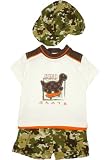 Newborn Boys 3pc Dino Skate Camo Short Set
