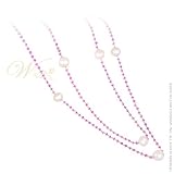 WILLOW PEARLS: *CHANTAL PINK SAPPHIRE SOUTH SEA PEARL NECKLACE*
