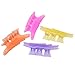 Anself 12pcs Plastic Colorful Transparent Hairdressing Tool Butterfly Hair Claw Salon Section Clip Clamps
