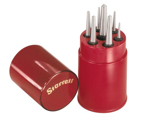 Starrett S264WB Set of 7 Center Punches in Round Wood Box