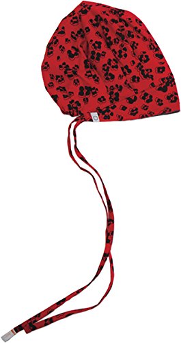 code happyTM with Antimicrobial Certainty Women's Bouffant Leopard Print Scrub Hat