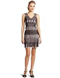 BCBGMAXAZRIA Womens Rachel Tulle-trim Sheath Dress