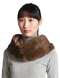 (カシュネ)cache nez ラビット付スヌード 02-02-09050 BR ブラウン F