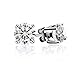 Earrings, J.Rosée Jewelry 925 Sterling Silver Stud Earrings with 4 Sub-claw Mosaic 6MM with Exquisite Package