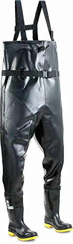 ONGUARD 86867 PVC Men's Steel Toe and Midsole Chest Wader Boots with Ultragrip Sipe Outsole, 56-19/32