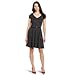 Only Hearts Womens Leopard Jacquard Cap Sleeve V-Neck Dress