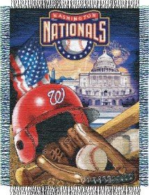 Washington Nationals Mlb 48" X 60" Woven Tapestry Throw Blanket Picture