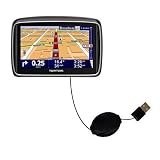 Produkt-Bild: Einziehbares USB Kabel f&uuml;r TomTom 740 mit Hot Sync und aufladen Einsatzm&ouml;glichkeiten - von Gomadic mit TipExchange Technology