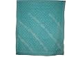 Turquoise Sari Shadow Embroidered with Blouse Cotton Fabric