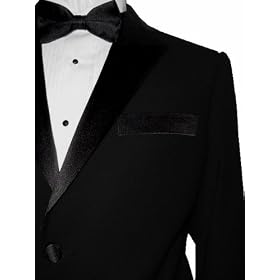 Buy Franco Ricci Super 140's Wool Mens Tuxedo Suit Solid Black 2 Button No Pleat Pants Brand New with... by Franco Ricci