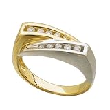 0.20 Ct. T.W. Round Brilliant Cut Diamonds, 14Kt. Two Tone Gold. Diamond Fashion Ring