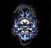 Car Tattoos-Decal: ODM Skull; blue; 5x5 for 0-0 ALL MAKES ALL MODELS ALL