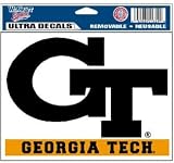 Georgia Tech Yellow Jackets NCAA Ultra Decals 5 X 6 colored