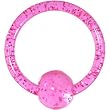 14 Gauge Pink Glitter Ball Captive Ring