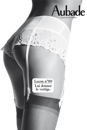 Aubade 'Sophia' La Glamoureuse White Suspender Parisian Brief