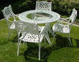 5 PC DINING SET #023 - ROSE GLASS