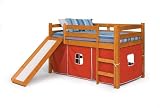 Woodcrest Pine Ridge Twin Red Tent Bed and Slide