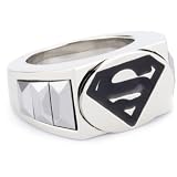 DC Comics Superman Mens Stainless Steel Ring,