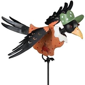 Garden Stake 3D Metal Outdoor Decor Jiggle Wings Crow Lady (31H) - Regal Art #F363 by Regal