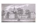 Harvard University, Cambridge, from "Historical Collections of Massachusetts", 1839 Art Giclee Poster Print by American School, 24x18