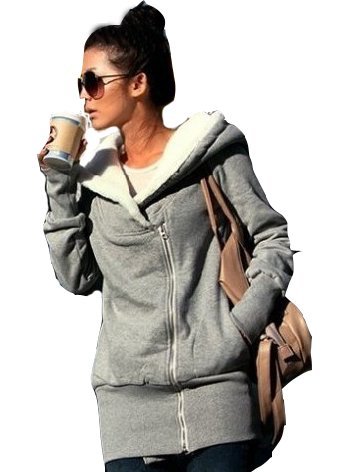 Juicy Trendz Double Zip Designer Women Ladies Hoodies Sweatshirt Sweater Jacket Coat