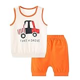 【SEBLES】ベビー服 ベビー 赤ちゃん 男の子 女の子 ノースリーブ シャツ 短パン パンツ シャツ セット 夏 キャラクター プリント 無地 可愛い 涼しい コットン 綿(タイプE,130cm)